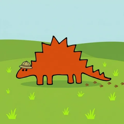 A friendly dino explorer with a map